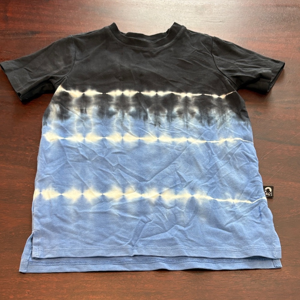 Rags to Raches Black and Blue Tie-Dye Kids Tee